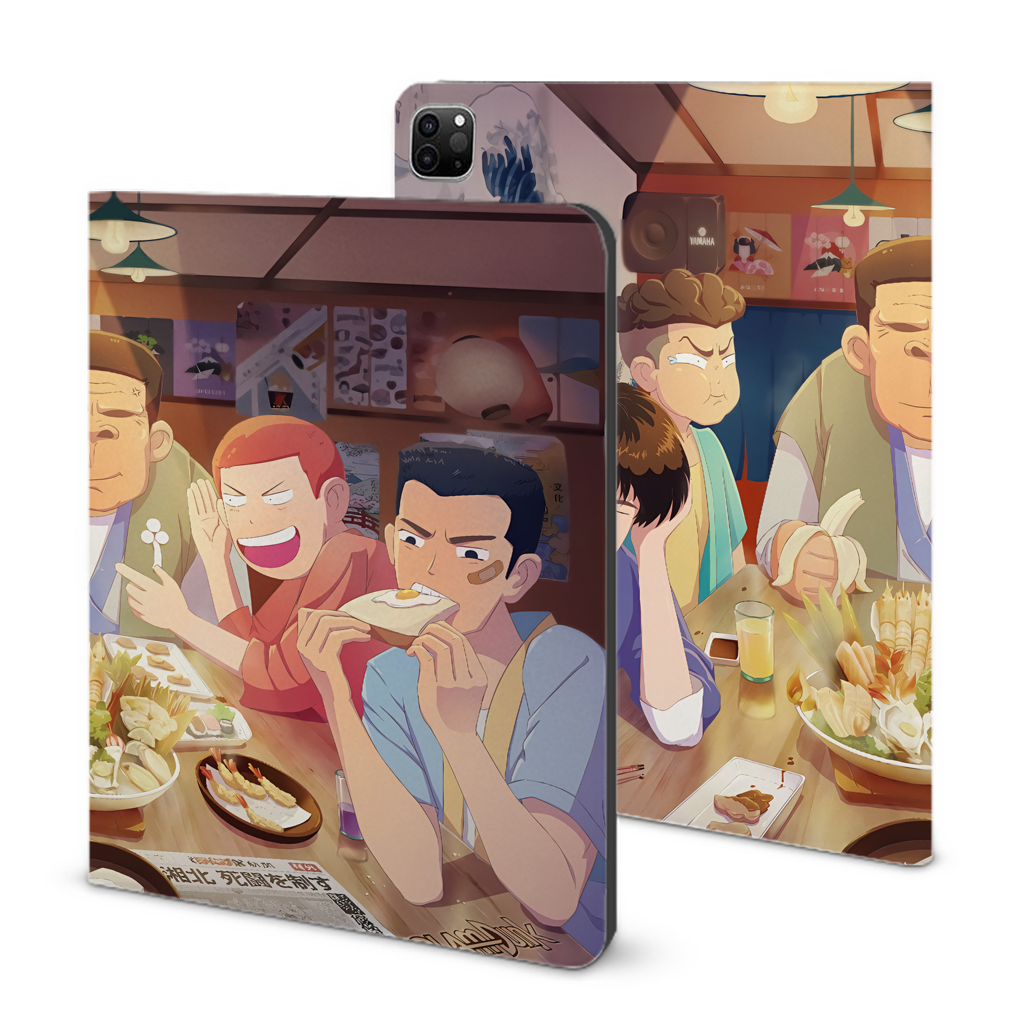 （画像用） SLAM DUNK／スラムダンク IPad ケース ブック型 PUレザー TPU 耐衝撃 軽量 薄型 ペン収納なし 全面保護 IPad 各モデル対応